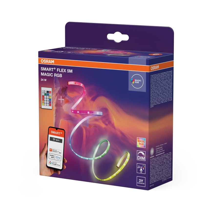 Osram - Fita LED RGB dimerizável SMART+ MAGIC FLEX 5m LED/24W/230V Wi-Fi + controlo remoto