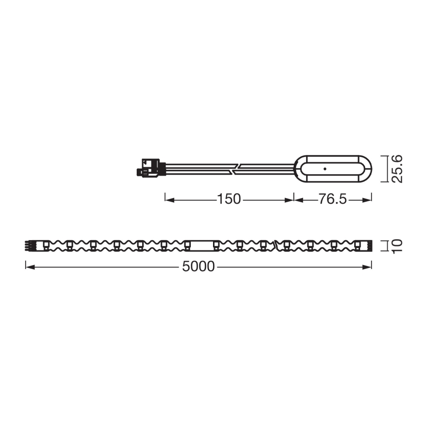 Osram - Fita LED RGBW dimerizável FLEX 5m LED/10W/230V + controlo remoto