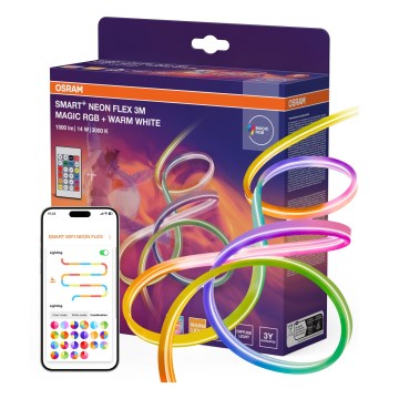 Osram - Fita LED RGBW dimerizável para exterior SMART+ MAGIC 3 m LED/14 W/230 V IP44 Wi-Fi + controlo remoto