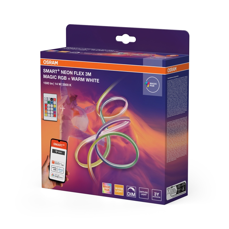 Osram - Fita LED RGBW dimerizável para exterior SMART+ MAGIC 3 m LED/14 W/230 V IP44 Wi-Fi + controlo remoto