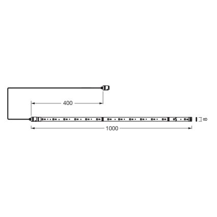 Osram - Fita LED SMART+ FLEX RGB+TW 1 m, regulável, 3,4 W, 230 V, 2700-6500 K, Wi-Fi