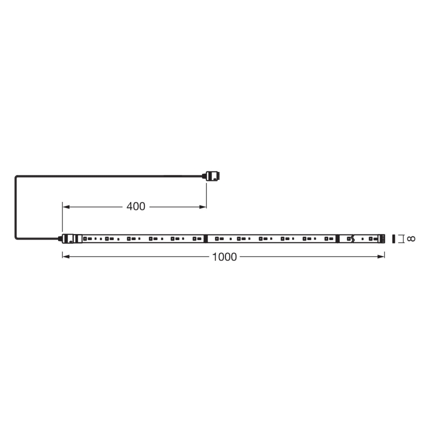 Osram - Fita LED SMART+ FLEX RGB+TW 1 m, regulável, 3,4 W, 230 V, 2700-6500 K, Wi-Fi