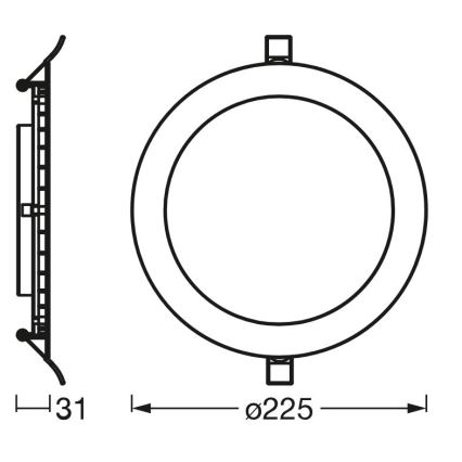 Osram - Foco de encastrar LED SLIM LED/22W/230V 3000K