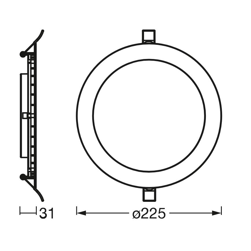 Osram - Foco de encastrar LED SLIM LED/22W/230V 3000K