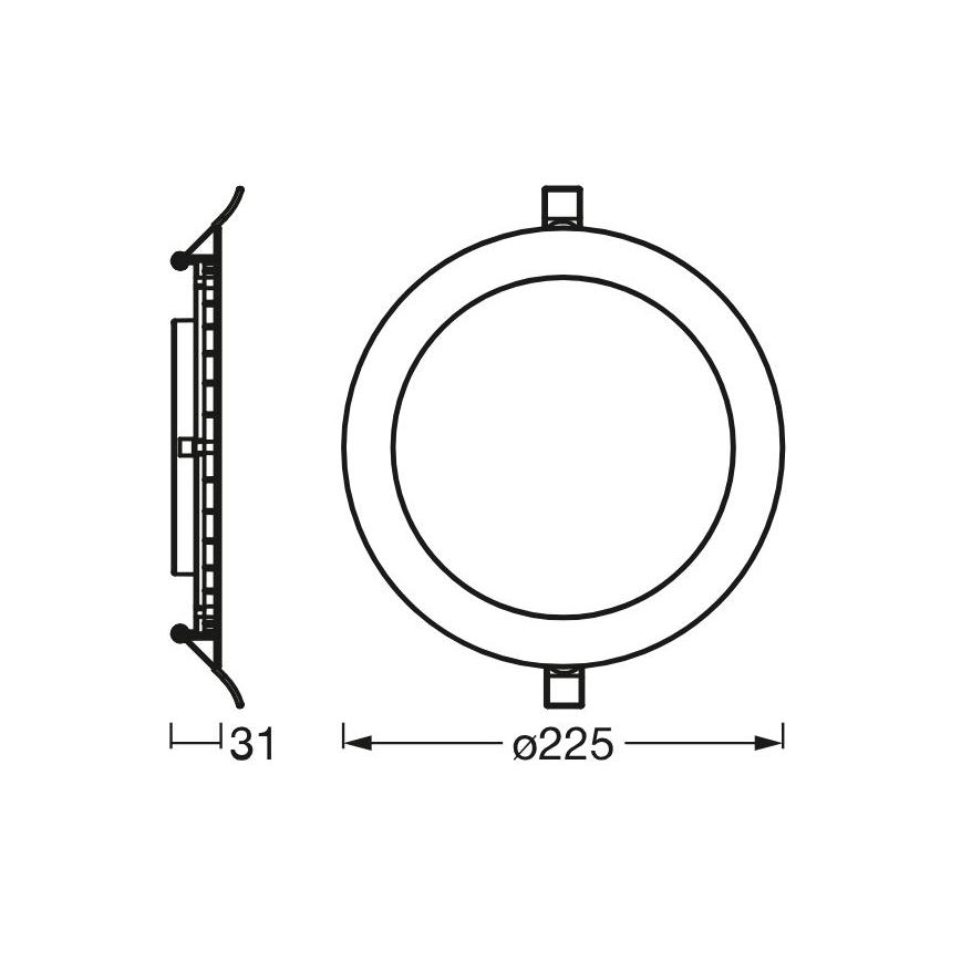 Osram - Foco de encastrar LED SLIM LED/22W/230V 4000K