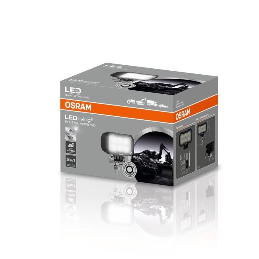 Osram - Spot LED para automóvel RECT WL VX100-WD LED/26W/12/24V IP69 6000K