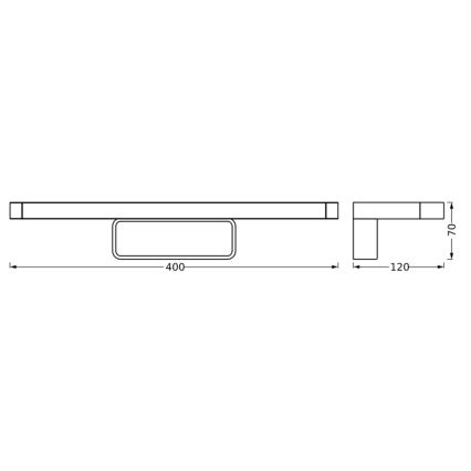 Osram - Luz LED para espelho DISC BAR LED/7W/230V 3000/4000K 40 cm IP44 cromado brilhante