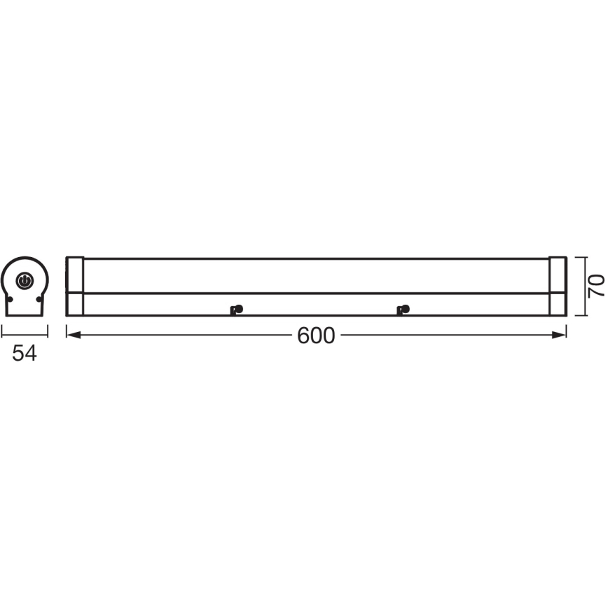 Osram - Iluminação LED dimerizável para espelho de casa de banho ORBIS TUBE LED/12W/230V 3000/4000K 60 cm IP44 castanho