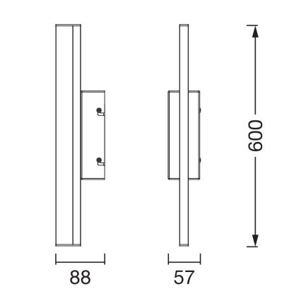 Osram - Iluminação dimerizável para espelho ORBIS MIRROR LED/10W/230V 3000/4000K 60 cm IP44