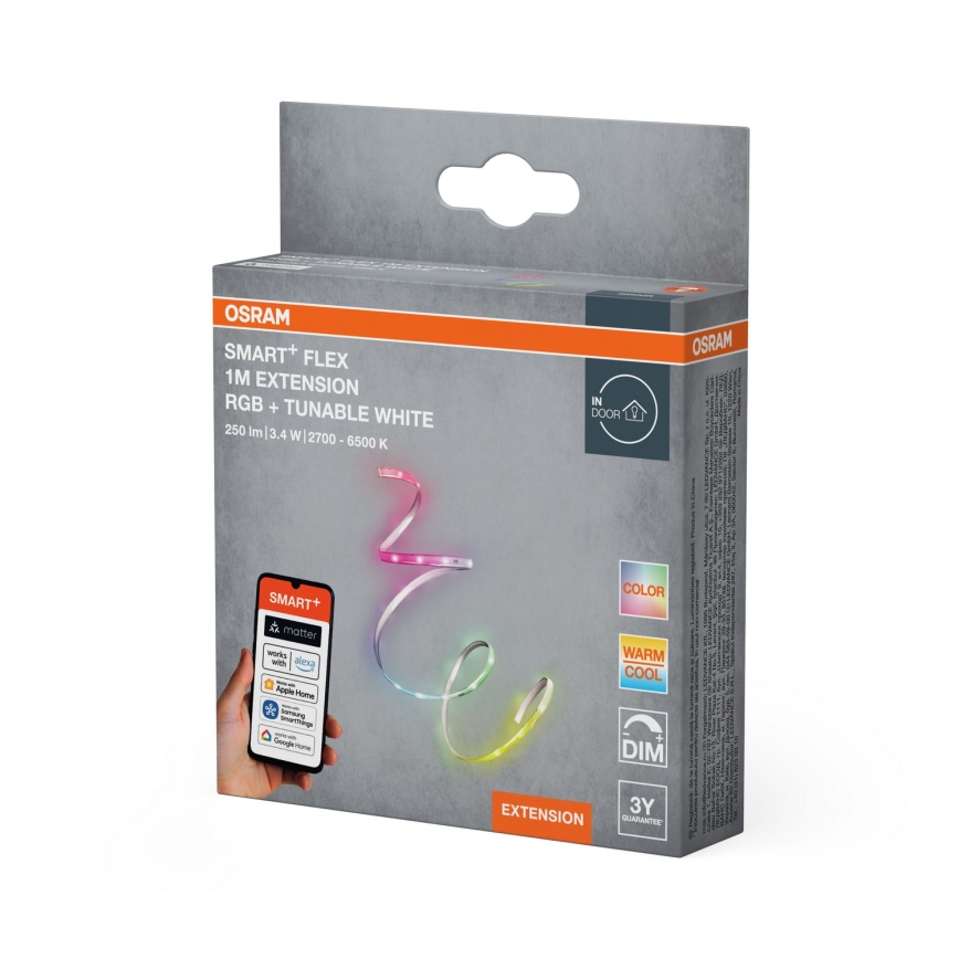 Osram - Kit de extensão SMART+ FLEX para fita LED RGB+TW dimerizável 1m LED/3,4W/24V 2700-6500K Wi-Fi