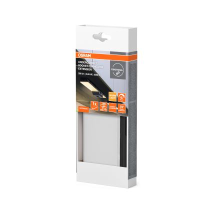 Osram - Conjunto de extensão para luminária LED UNDERCABINET/3,85W/36V 3000K 8,1x17,9 cm preto