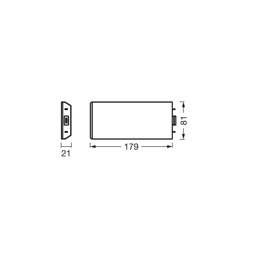 Osram - Conjunto de extensão para luminária LED UNDERCABINET/3,85W/36V 3000K 8,1x17,9 cm preto