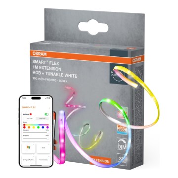 Osram - Kit de extensão SMART+ FLEX para fita LED RGB+TW dimerizável 1m LED/3,4W/24V 2700-6500K Wi-Fi