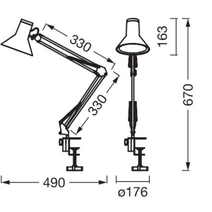 Osram - Lâmpada de mesa LED regulável com clipe OFFICE LINE LED/9W/230V 3000K branca