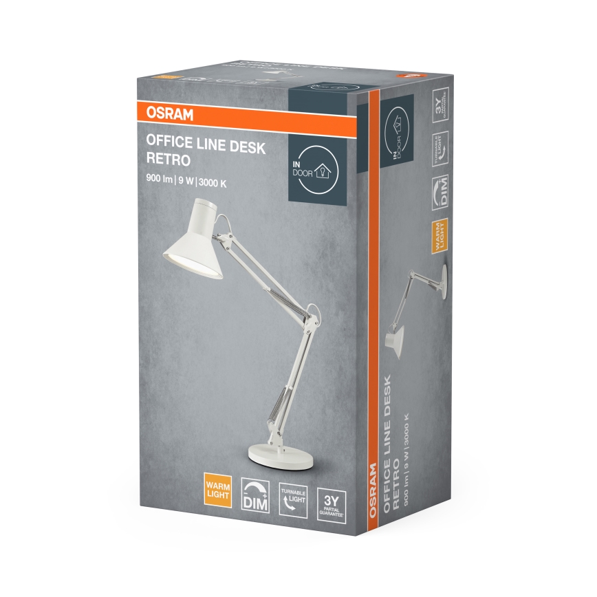 Osram - Lâmpada de Mesa LED Regulável OFFICE LINE LED/9W/230V 3000K branca