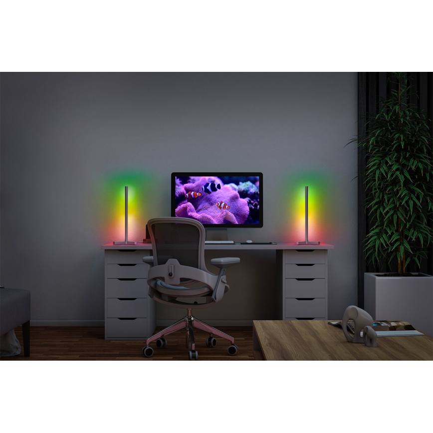 Osram - LED RGBW candeeiro de mesa dimerizável SMART+ MAGIC LED/7,5W/230V 2700-6500K prateado Wi-Fi + controlo remoto