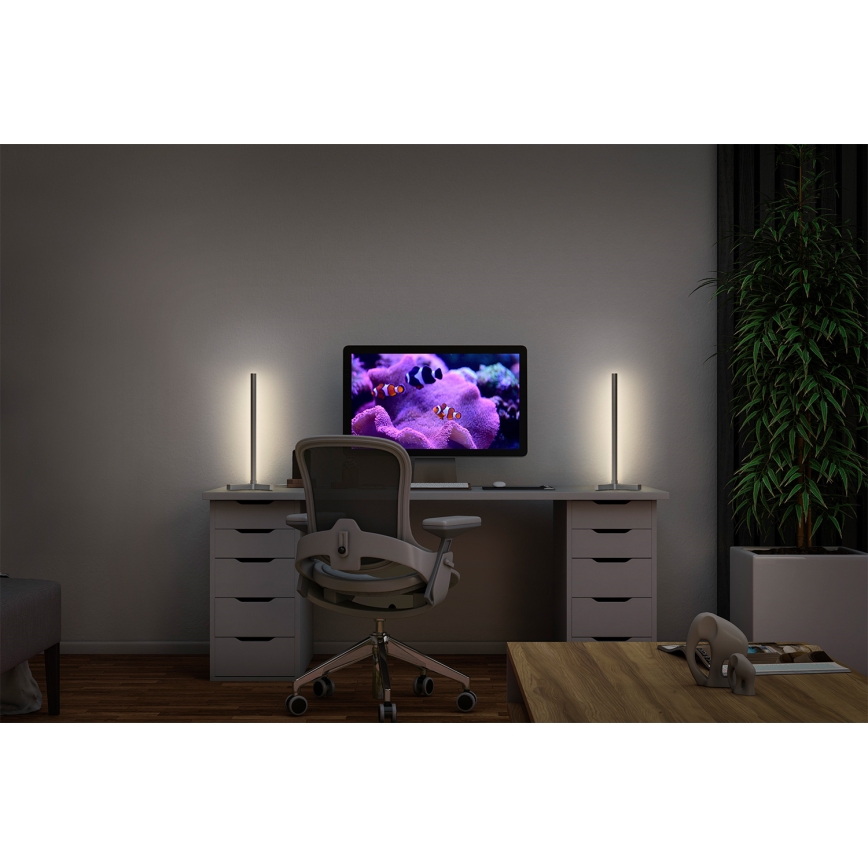 Osram - LED RGBW candeeiro de mesa dimerizável SMART+ MAGIC LED/7,5W/230V 2700-6500K prateado Wi-Fi + controlo remoto
