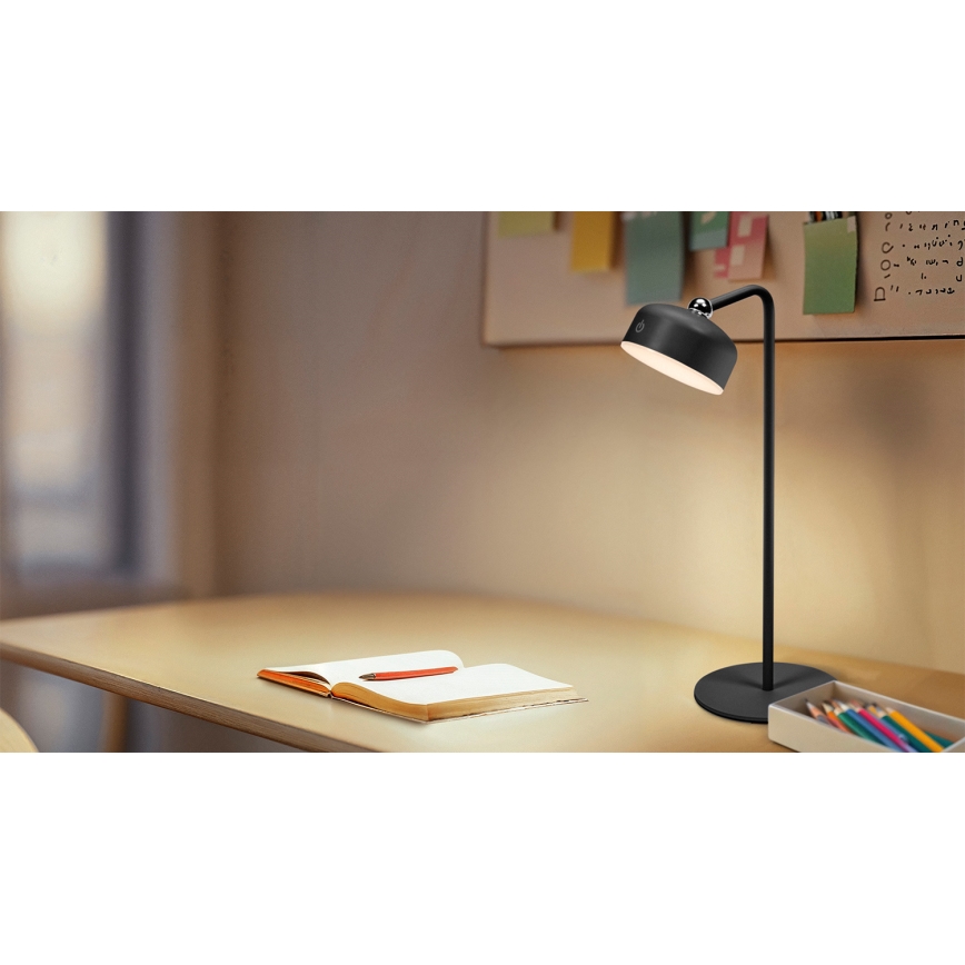 Osram - Lâmpada de mesa recarregável LED dimerizável 3 em 1 DECOR HELPER LED/1,8W/5V preta