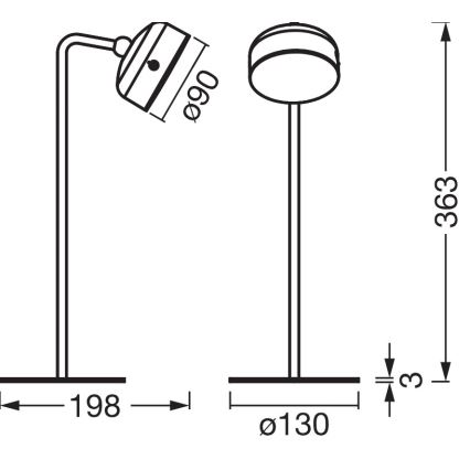 Osram - Lâmpada de mesa recarregável LED dimerizável 3 em 1 DECOR HELPER LED/1,8W/5V preta