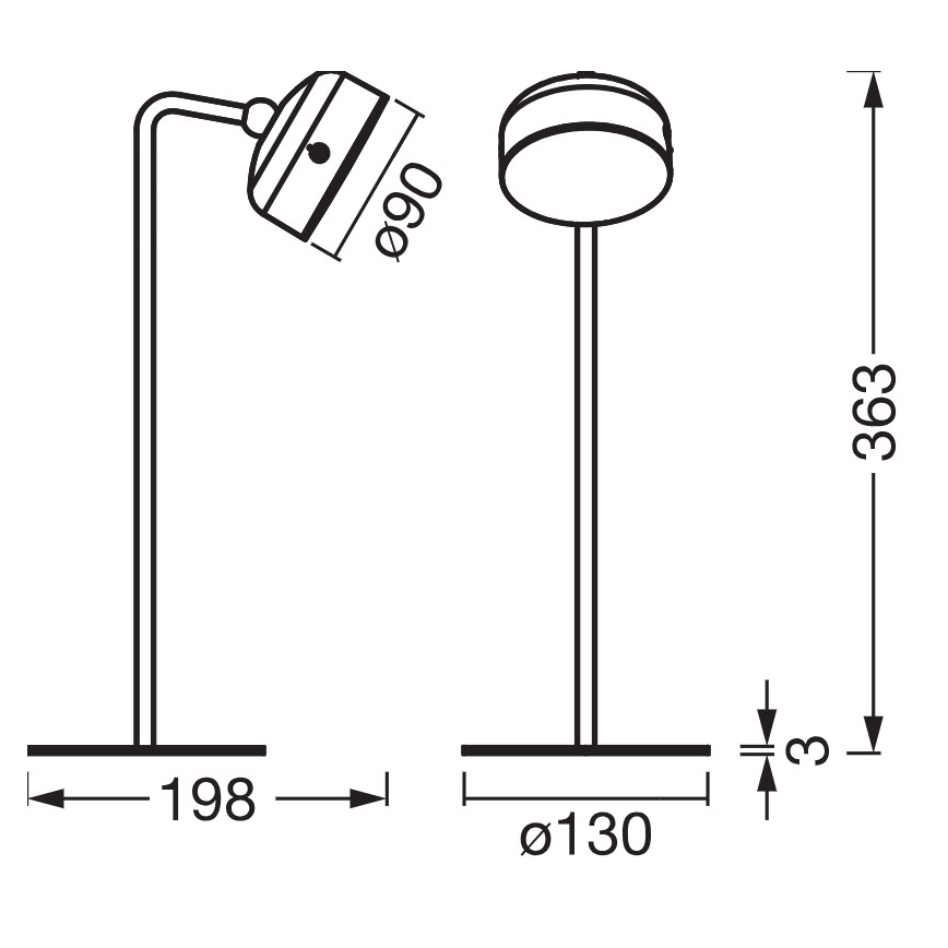 Osram - Lâmpada de mesa recarregável LED dimerizável 3 em 1 DECOR HELPER LED/1,8W/5V preta