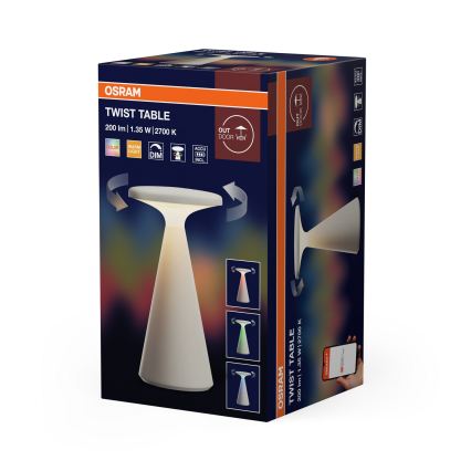 Osram - LED RGB dimerizável, com controlo tátil e recarregável, candeeiro de mesa para exterior SMART+ TWIST LED/1,35W/3,7V 1800 mAh IP44
