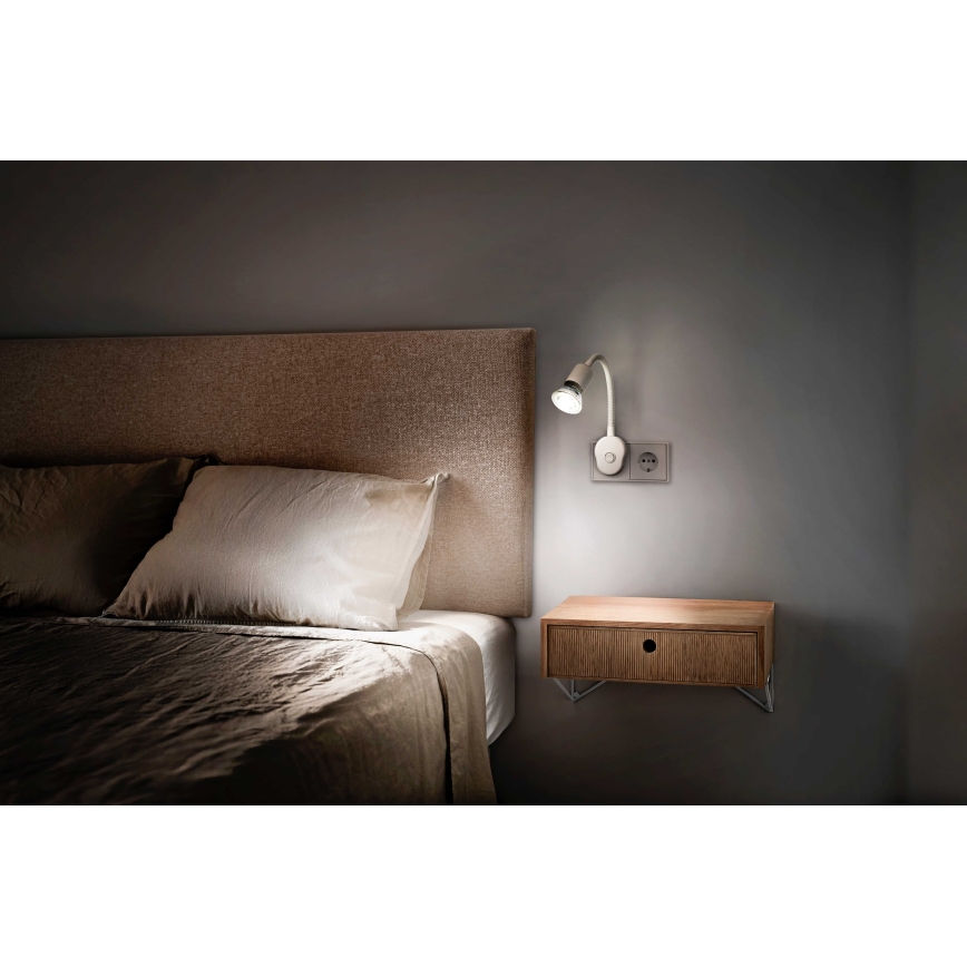 Osram - Lâmpada de parede flexível PLUG TUBE FLEX 1xGU10/5W/230V branca