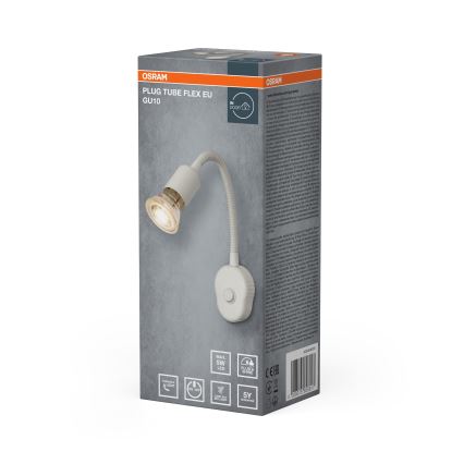 Osram - Lâmpada de parede flexível PLUG TUBE FLEX 1xGU10/5W/230V branca