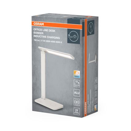 Osram - Candeeiro de mesa LED dimerizável OFFICE LINE LED/17W/230V 3000/4000/6500K branco