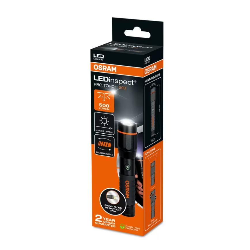 Osram - Lanterna recarregável LED regulável LEDINSPECT PRO TORCH 500 LED/6W/3,7V 2200 mAh IP44