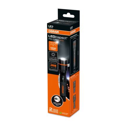 Osram - Lanterna recarregável LED regulável LEDINSPECT PRO TORCH 1200 LED/13W/3,6V 4000 mAh IP44