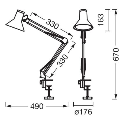 Osram - Luminária de mesa LED dimerizável com clipe OFFICE LINE LED/9W/230V 3000K preta