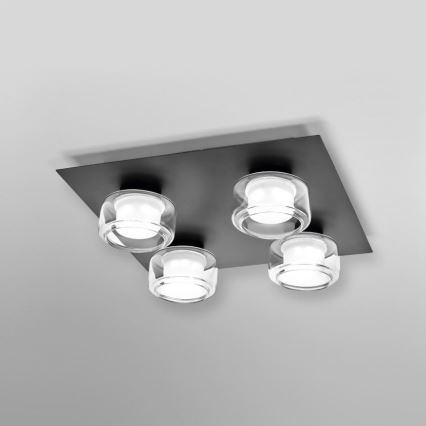 Osram - Luminária de teto LED para casa de banho ORBIS FLAME 4xLED/5,5W/230V 3000/4000K IP44 preta
