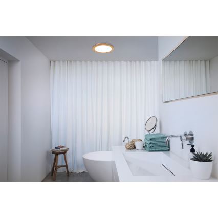Osram - Plafon LED para casa de banho ORBIS DISC LED/22W/230V 3000/4000K diâmetro 30 cm IP44 castanho
