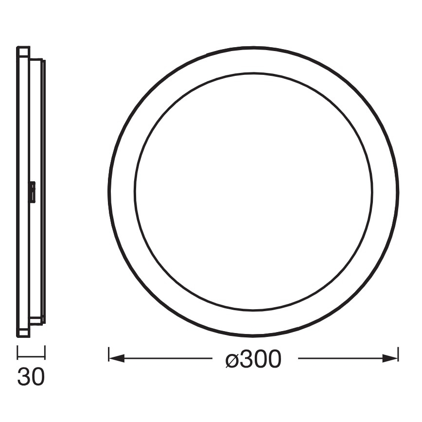Osram - Plafon LED para casa de banho ORBIS DISC LED/22W/230V 3000/4000K diâmetro 30 cm IP44 castanho