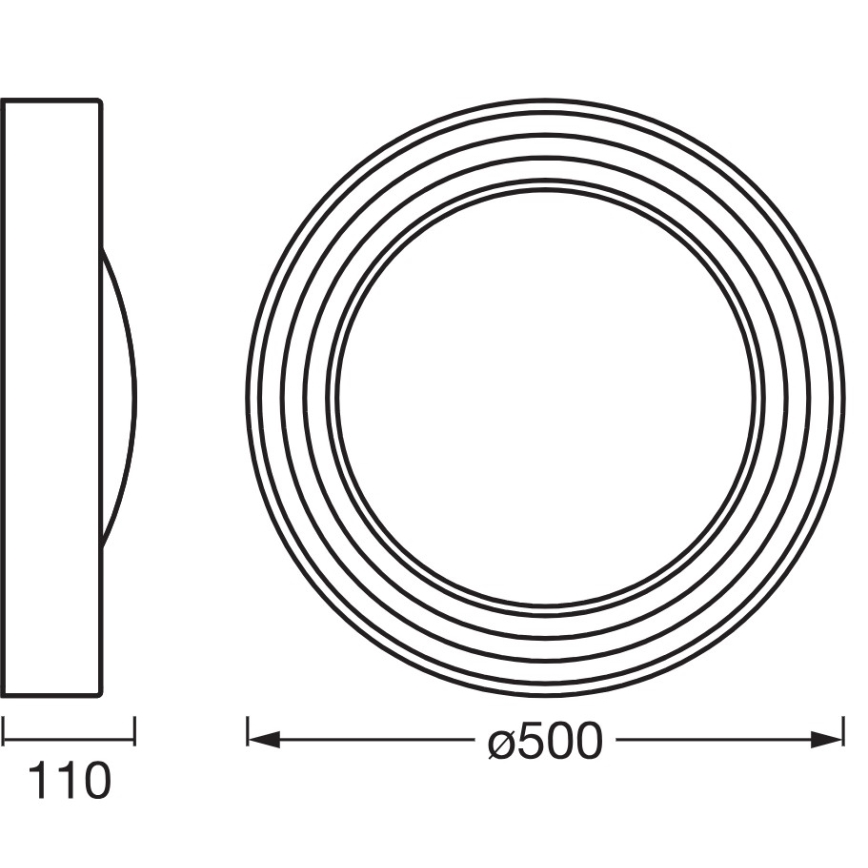 Osram - Candeeiro de teto LED dimerizável ORBIS CONCRETE LED/24,5W/230V Ø 50 cm castanho/betão
