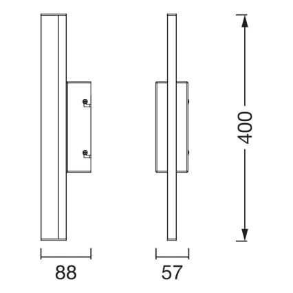 Osram - Iluminação LED regulável para espelho de casa de banho com controlo por toque ORBIS MIRROR LED/6,8W/230V 40 cm 3000/4000K IP44 bege