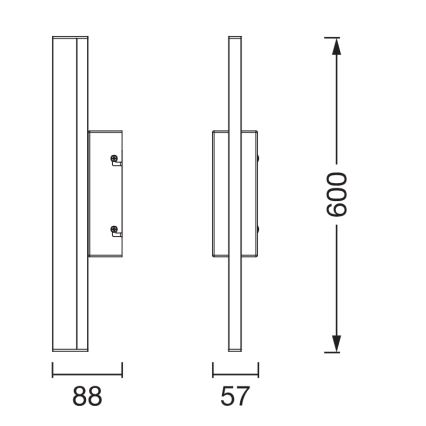 Osram - Iluminação LED regulável para espelho de casa de banho ORBIS MIRROR LED/10W/230V 3000/4000K 60 cm IP44 preto