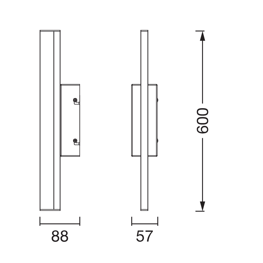 Osram - Iluminação LED regulável para espelho de casa de banho ORBIS MIRROR LED/10W/230V 3000/4000K 60 cm IP44 preto
