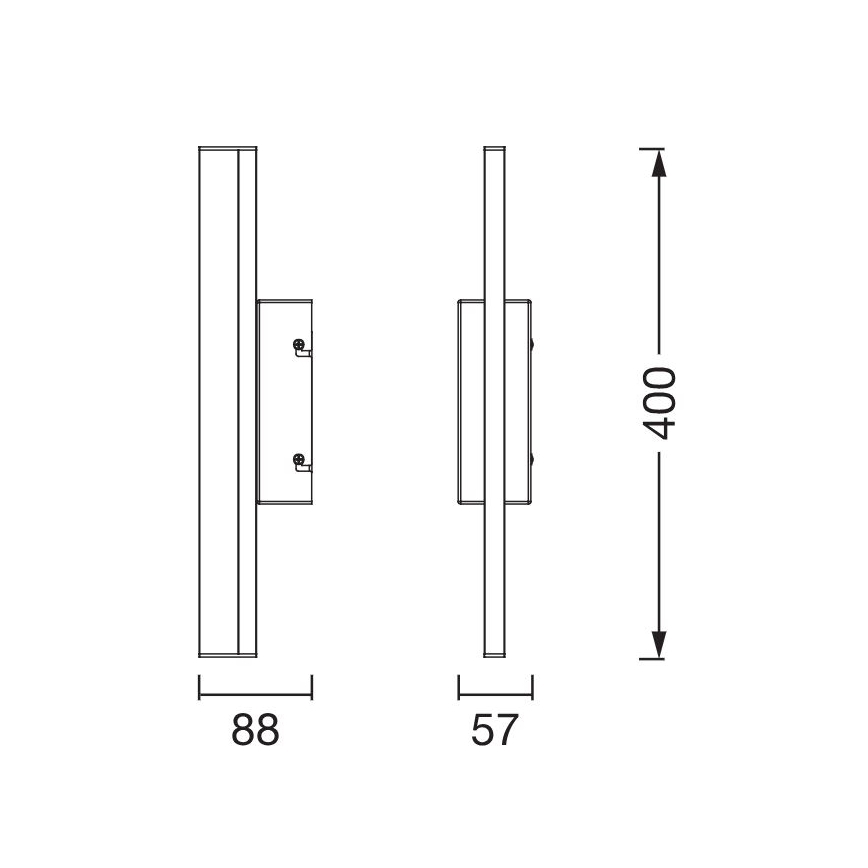 Osram - Iluminação LED regulável para espelho ORBIS MIRROR LED/6,8W/230V 40 cm 3000/4000K IP44 preto