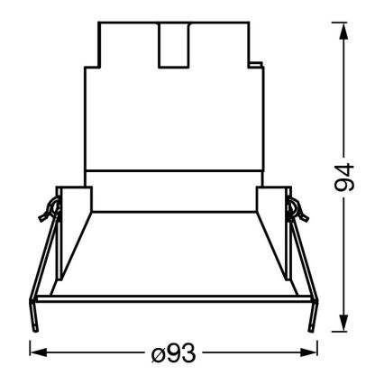 Osram - Luminária LED embutida SPOT TWIST, 10 W, 230 V, 4000 K, Ø 9,3 cm, branco/prateado