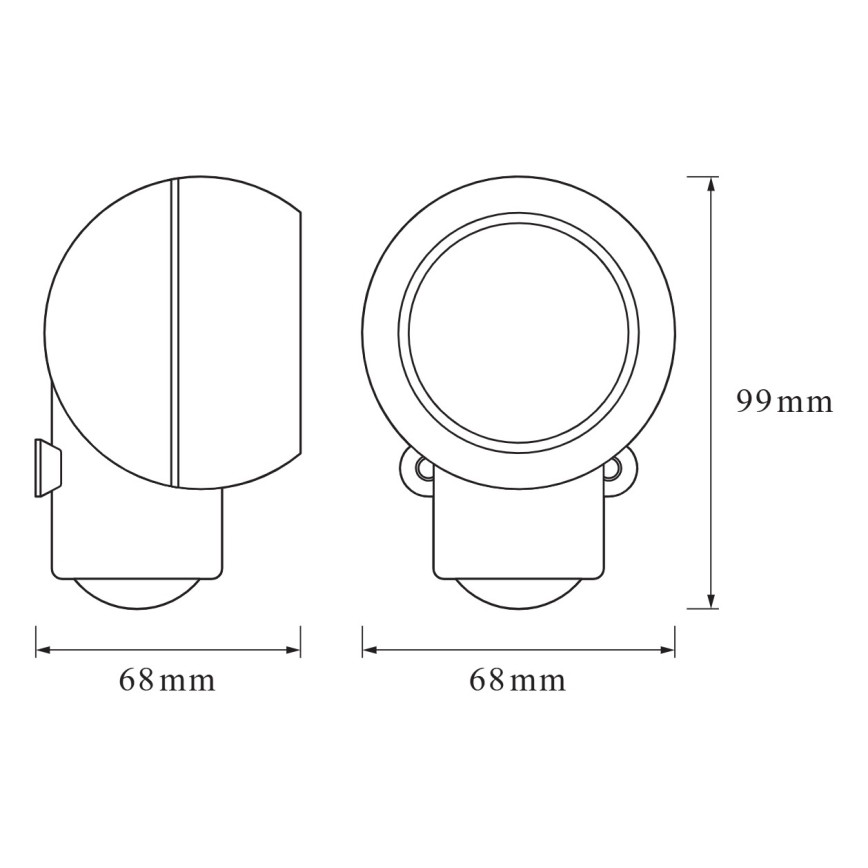 Osram - Luminária orientadora LED para exterior com sensor de movimento e de crepúsculo SPYLUX LED/0,3W/4,5V IP43 branca