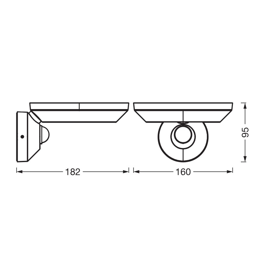 Osram - Aplique de parede exterior LED com sensor de crepúsculo e movimento ENDURA STYLE LED/12W/230V IP65