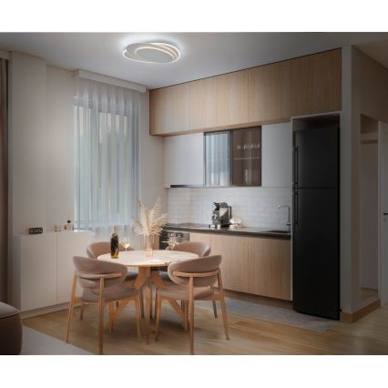 Osram - Candeeiro de teto LED dimerizável ORBIS LAYERS LED/50W/230V 2600-6000K 36x49 cm branco + comando remoto