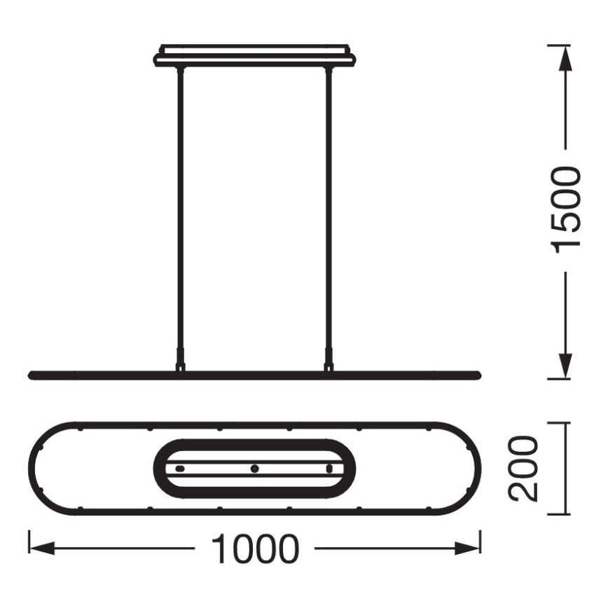 Osram - Lustre LED dimerizável suspenso por cabo OFFICE LINE LED/57W/230V 4000K 100 cm CRI 90 branco