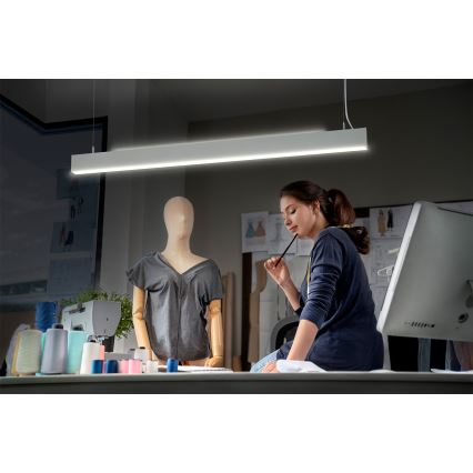 Osram - Lustre LED regulável em cabo OFFICE LINE LED/42W/230V 4000K 112,6 cm branco