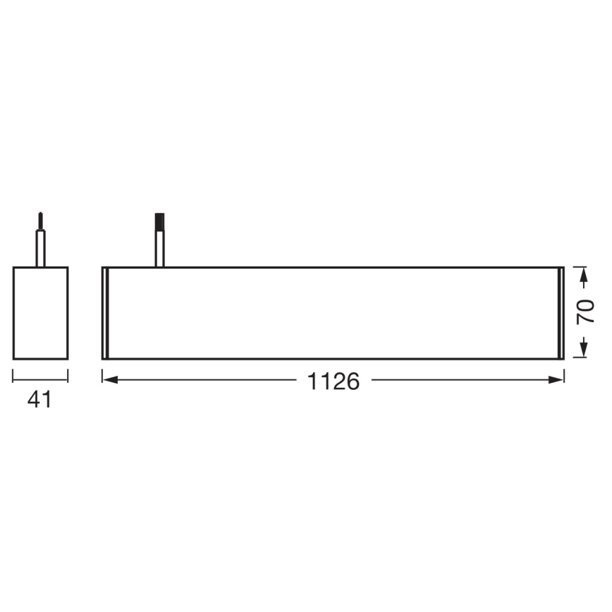 Osram - Lustre LED regulável em cabo OFFICE LINE LED/42W/230V 4000K 112,6 cm branco