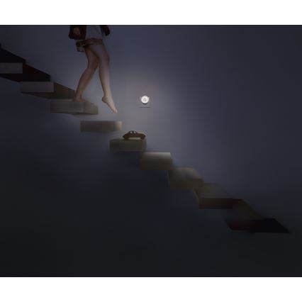 Osram - Luz noturna LED com sensor de movimento e de crepúsculo LUNETTA LED/0,31W/230V branco