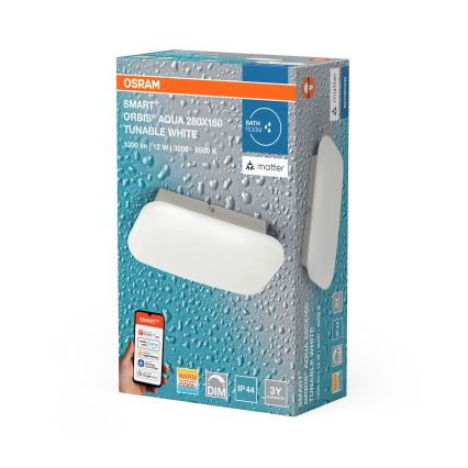 Osram - Candeeiro de tecto dimerizável para casa de banho SMART+ AQUA LED/12W/230V 3000-6500K IP44 Wi-Fi