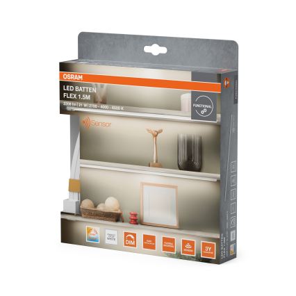 Osram - Luminária LED dimerizável para instalação sob armários com sensor de movimento BATTEN LED/21W/230V 2700/4000/6500K 150,4 cm branca