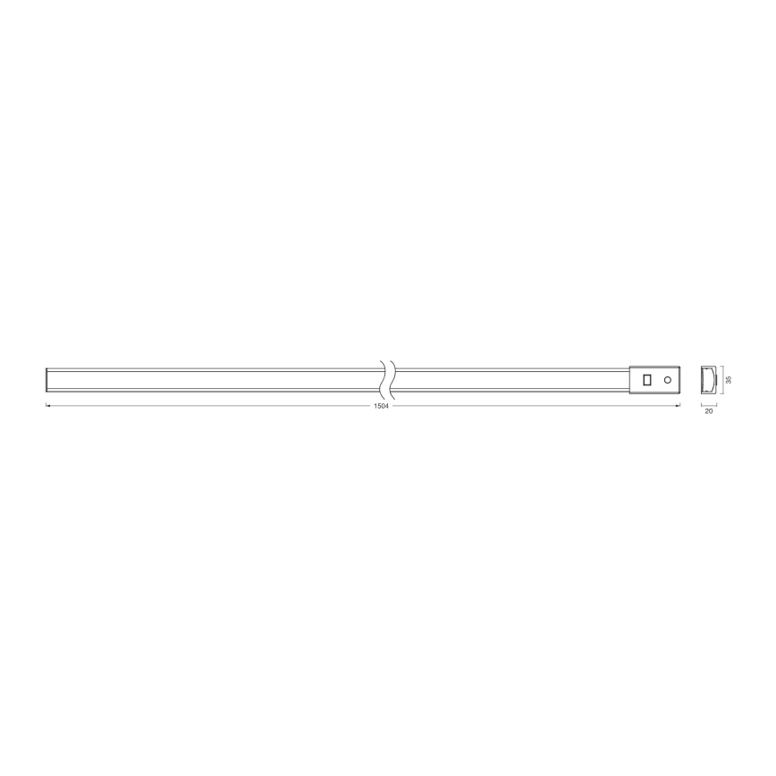 Osram - Luminária LED dimerizável para instalação sob armários com sensor de movimento BATTEN LED/21W/230V 2700/4000/6500K 150,4 cm branca